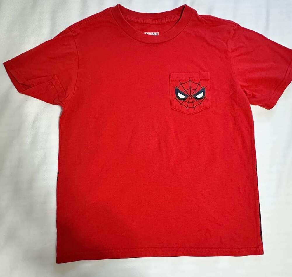 Marvel Spider-Man T-Shirt Size 10/12 Red Pocket